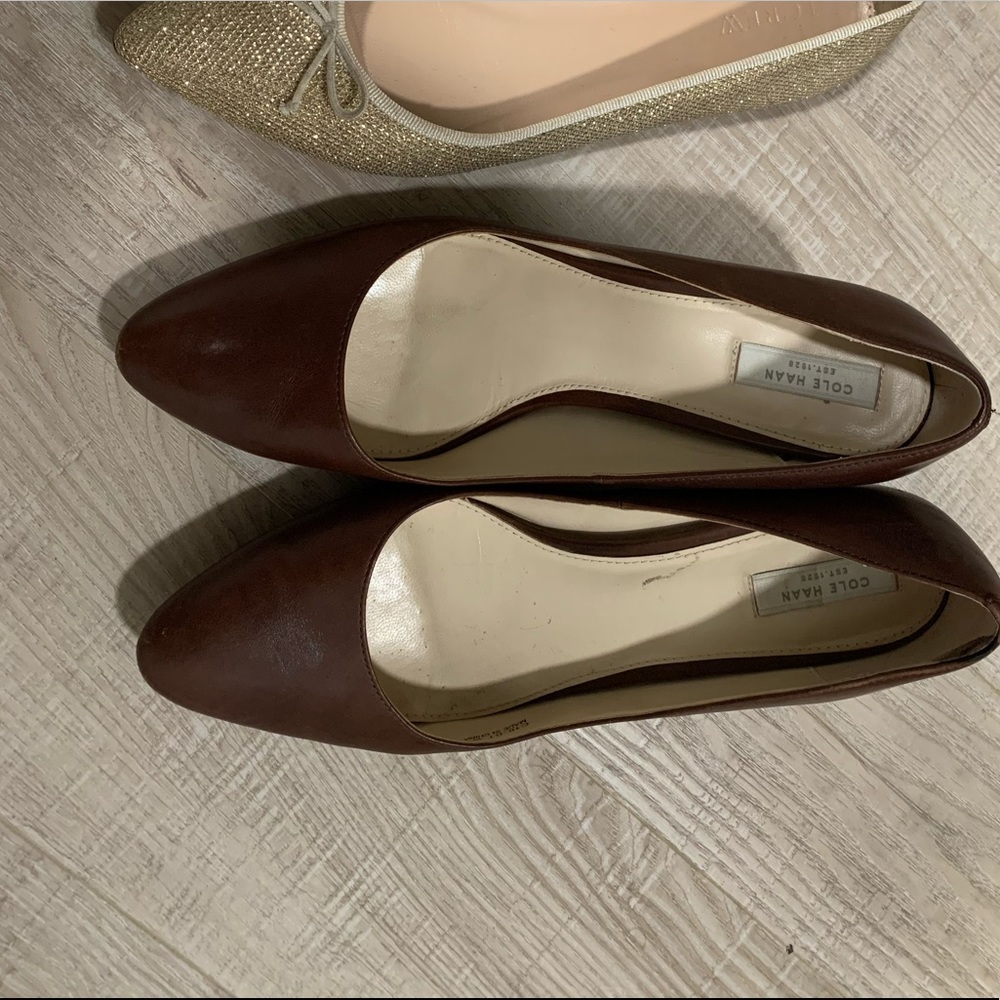Cole Haan Brown Blocked Heels